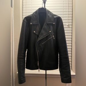 ASOS Real Leather  Biker Jacket Men Medium In Black